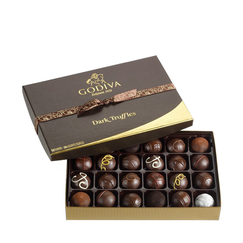 Godiva Chocolatier Dark Chocolate Truffles, 12 Count